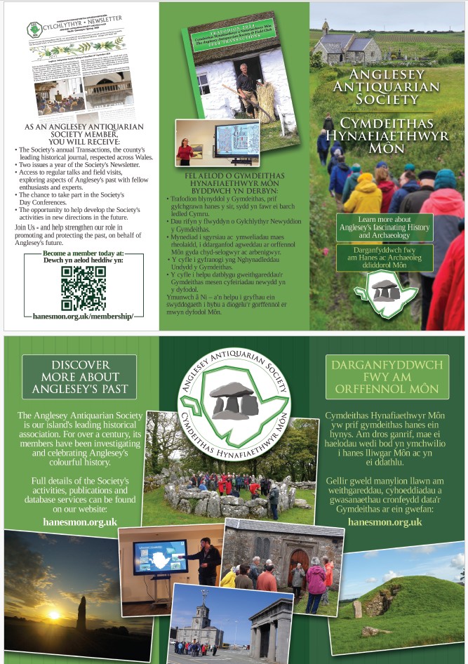 Flyer for the Anglesey Antiquarian Society